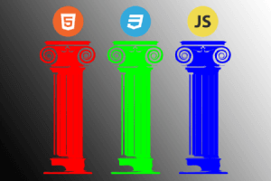 Pillars of programming web: HyperText Markup Language, Cascading Style Sheets and JavaScript.